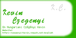 kevin czegenyi business card